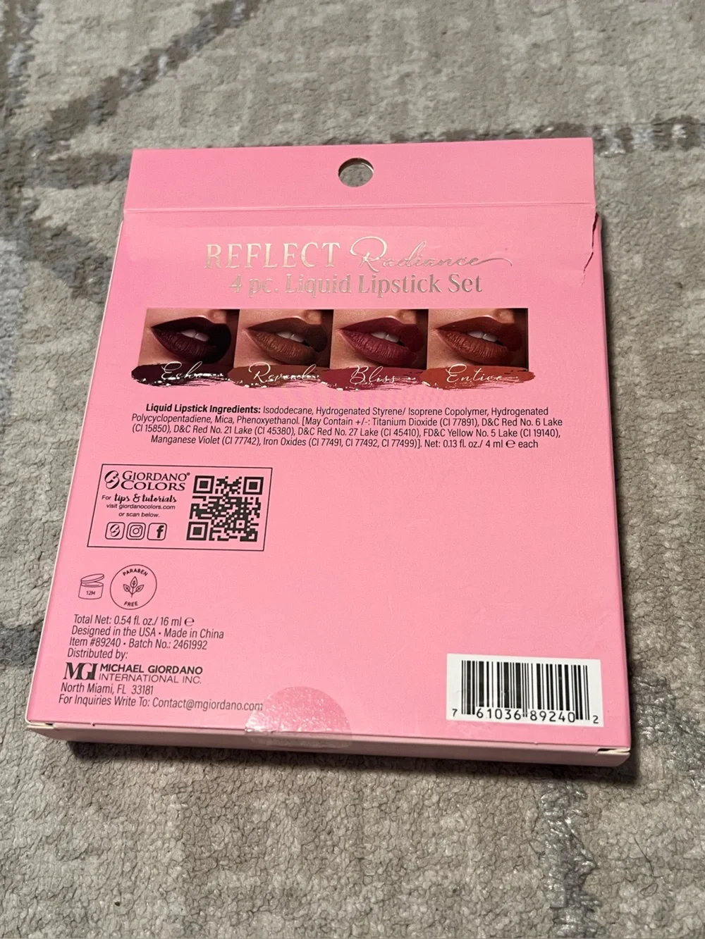 Reflect Radiance 4-Pc Liquid Lipstick Set - Pink Packaging